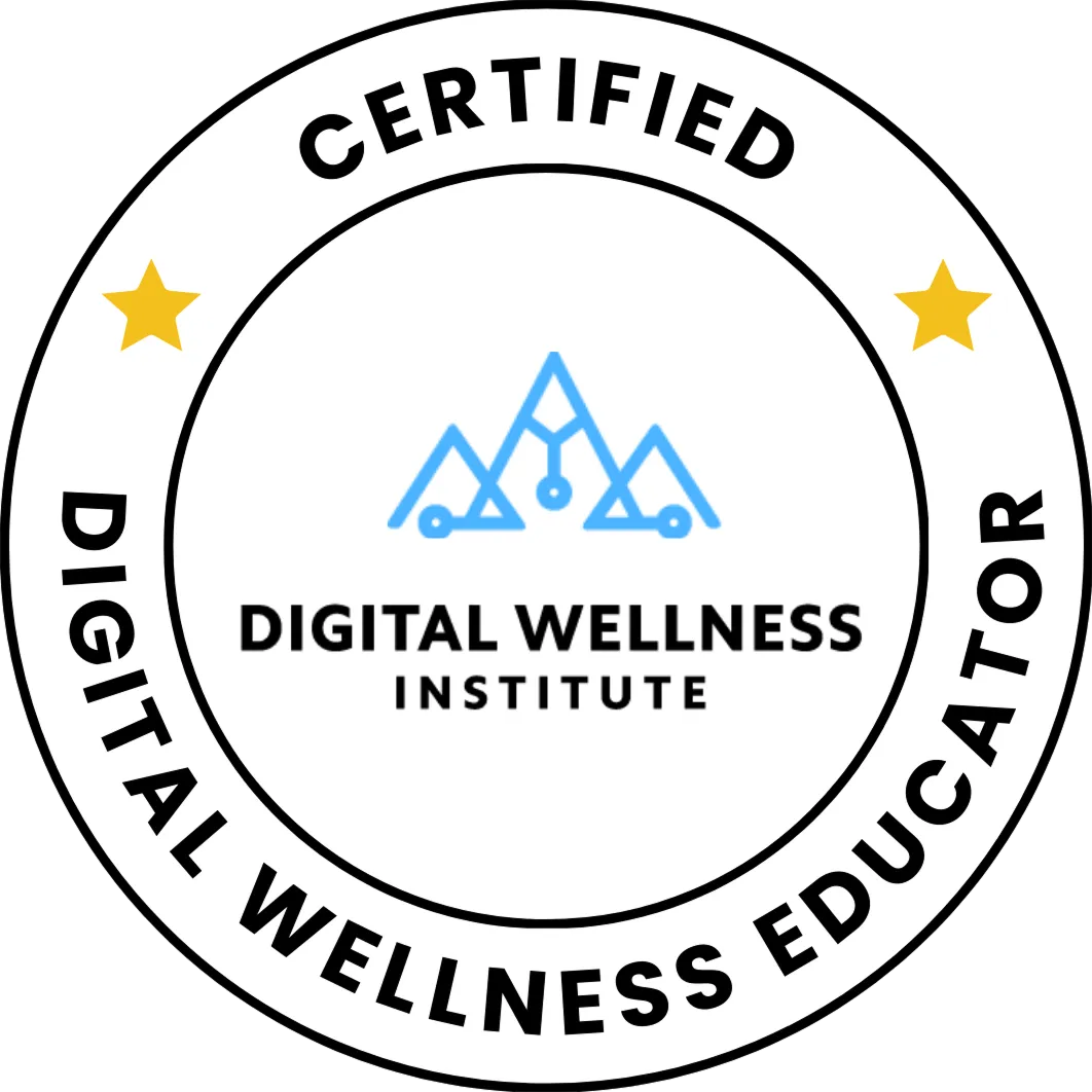 Certified digital wellness educator badge